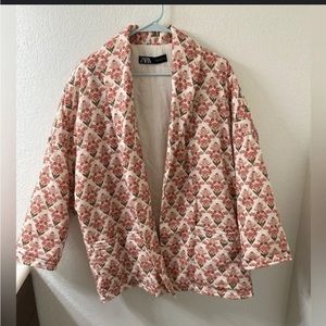 NWOT floral quilted muslin jacket